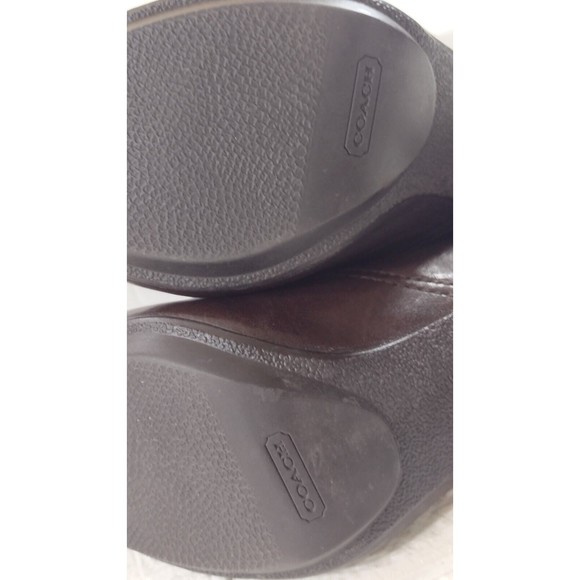 Coach Smooth Leather Heeled Booties Brown Women's Size 6.5 - Picture 8 of 13